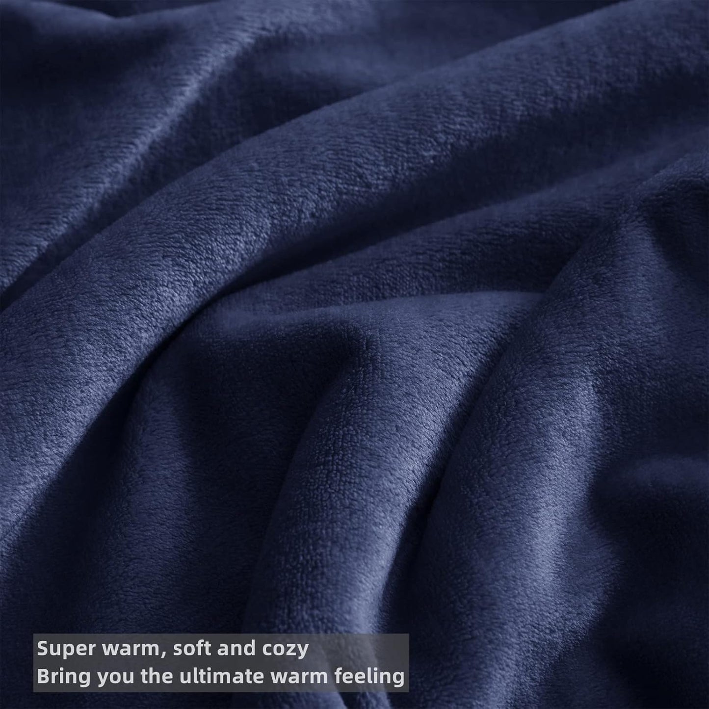 Fleece Blanket Throw Size Navy Lightweight Super Soft Cozy Luxury Bed Blanket Microfiber Factory Shop