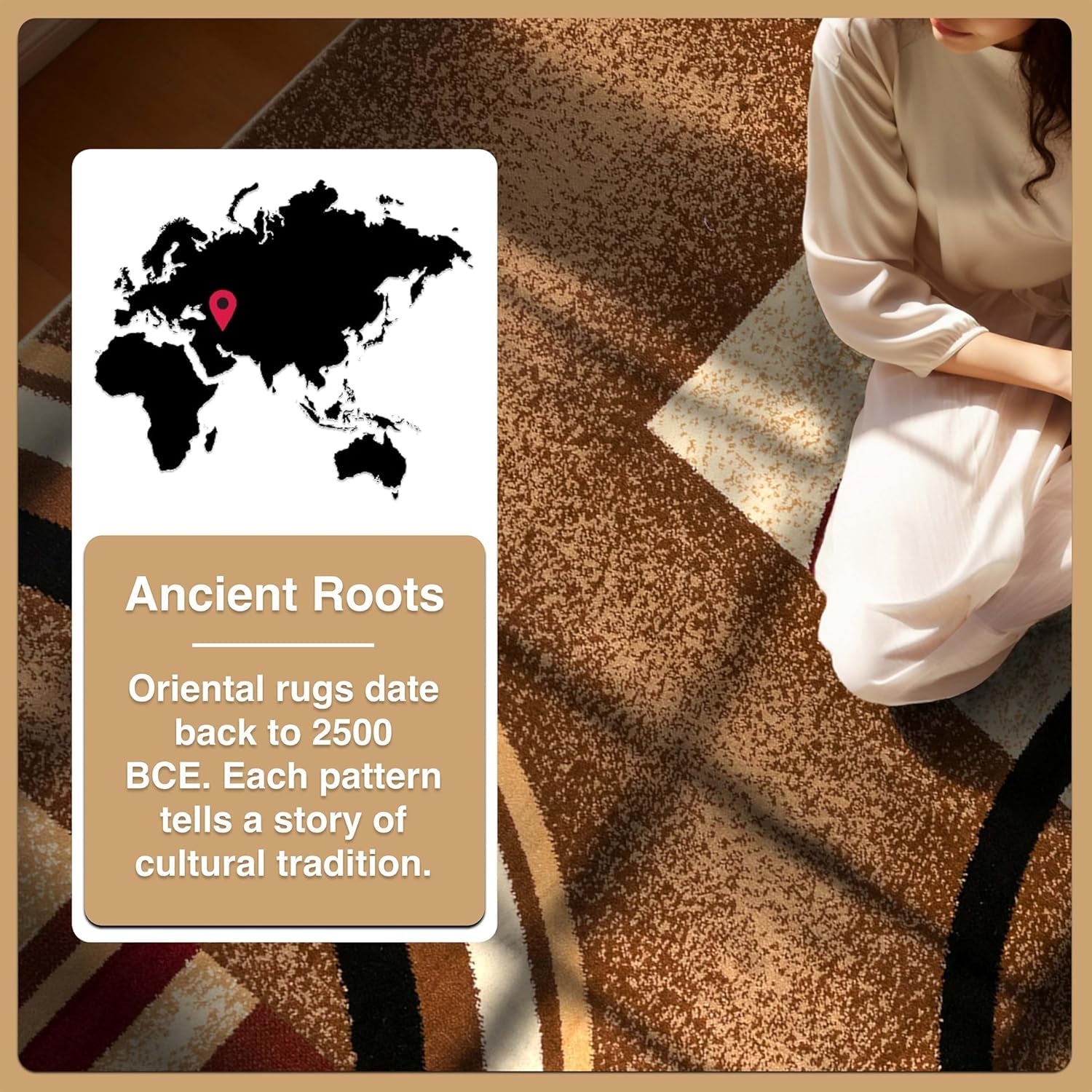 Barclay Arcs & Shapes Ivory Modern Geometric 5'3" X 7'3" Area Rug
