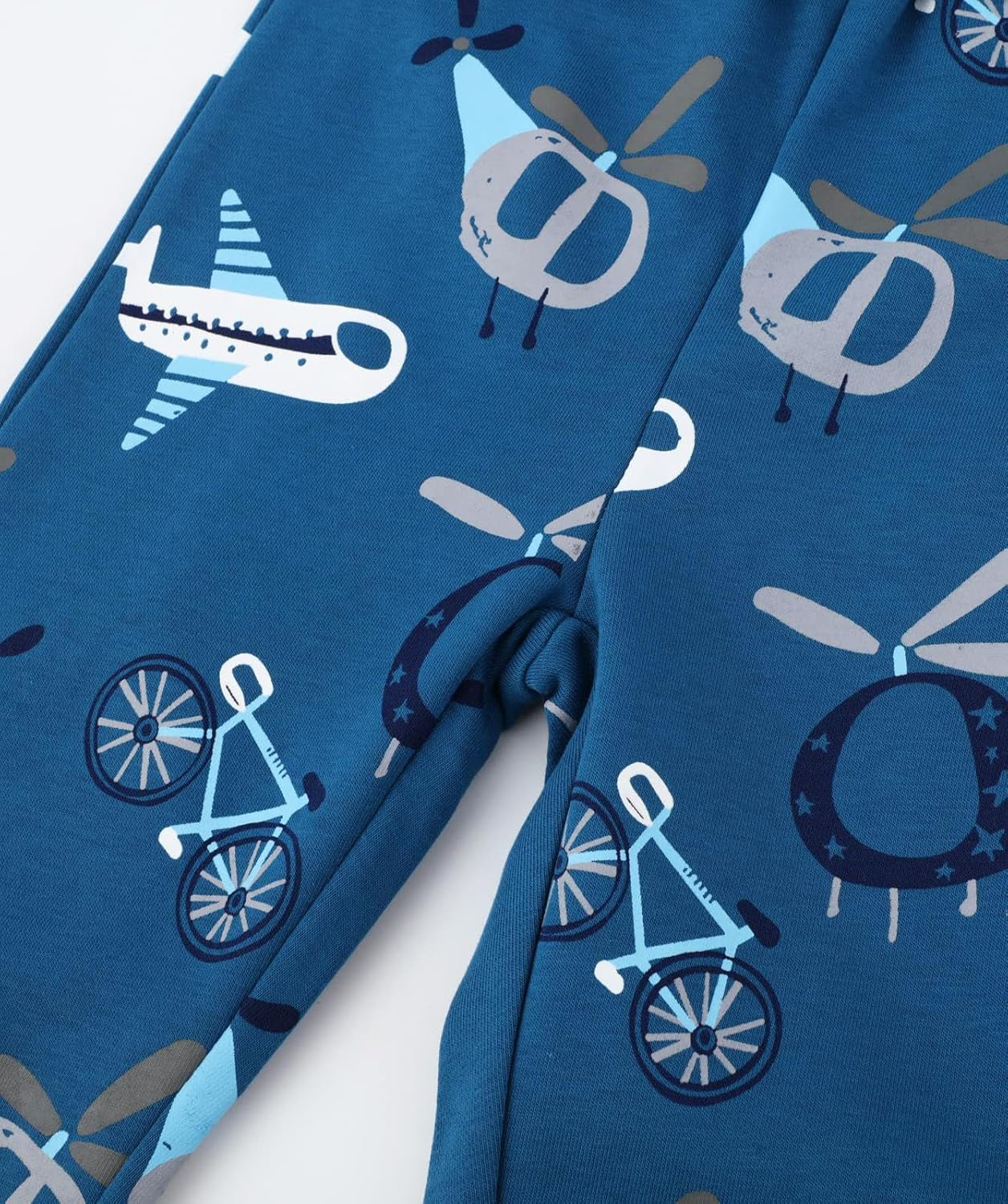 2 Pack Boys Drawstring Sweatpants Cute Pattern Cotton Sport Jogger Pants