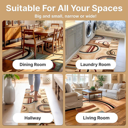 Barclay Arcs & Shapes Ivory Modern Geometric 5'3" X 7'3" Area Rug