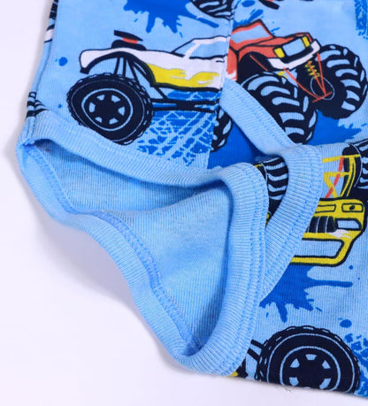 100% Cotton Little Boys Briefs Soft Dinosaur Truck Toddler Underwear