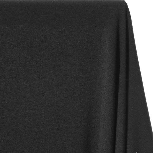 10 YDS JERSEY KNIT 100% ORGANIC COTTON FABRIC 8.2 OZS. 72" WIDE COLOR DEEP BLACK