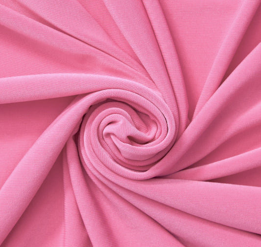 JERSEY KNIT 100% ORGANIC COTTON FABRIC 8.2 OZS. 72" WIDE COLOR TRUE PINK BTY