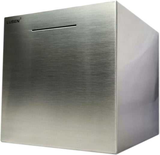 Made of Stainless Steel, the Largest Money Box for Kids, Can Only save the Piggy Bank That Cannot Be Pulled Out (8 X 8 X 8 Inches)