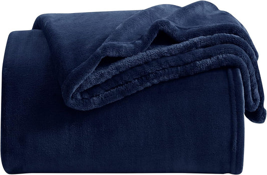 Fleece Blanket Throw Size Navy Lightweight Super Soft Cozy Luxury Bed Blanket Microfiber Factory Shop