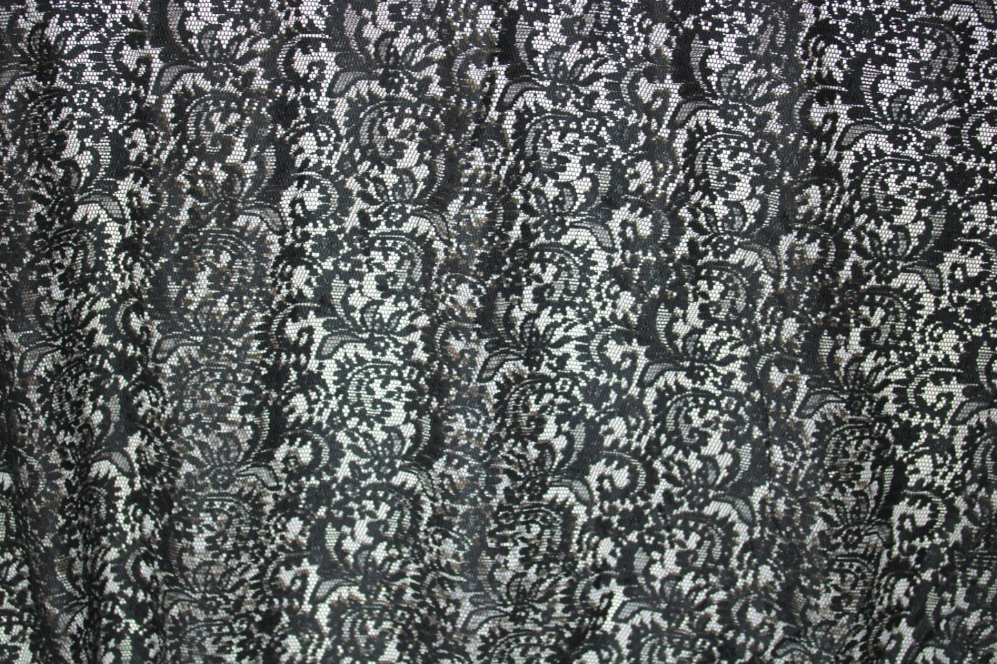 EMBROIDERED 3D FLORAL LACE ULTRA SOFT FABRIC BLACK 55" WIDE by the YARD
