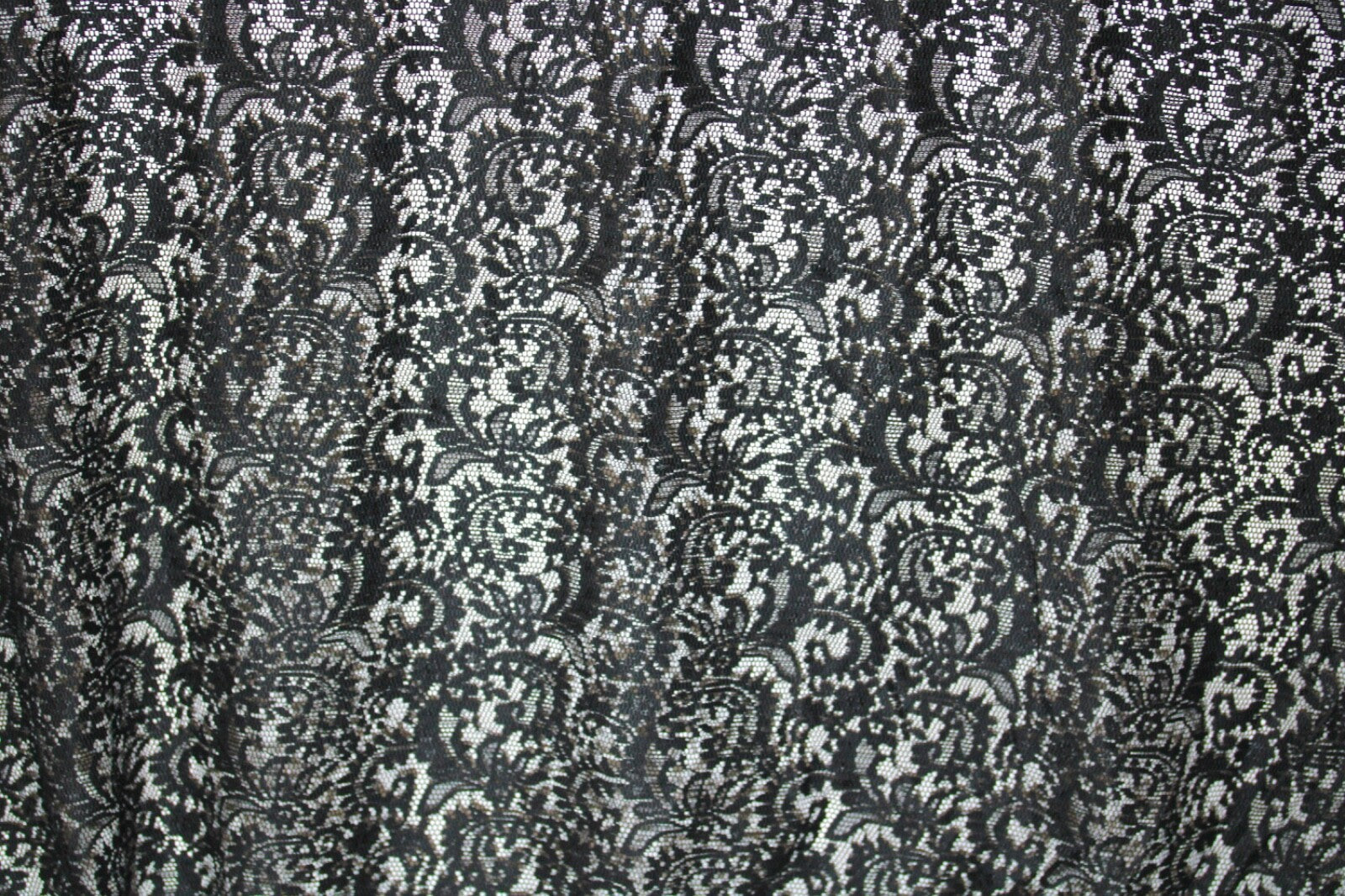 EMBROIDERED 3D FLORAL LACE ULTRA SOFT FABRIC BLACK 55" WIDE by the YARD