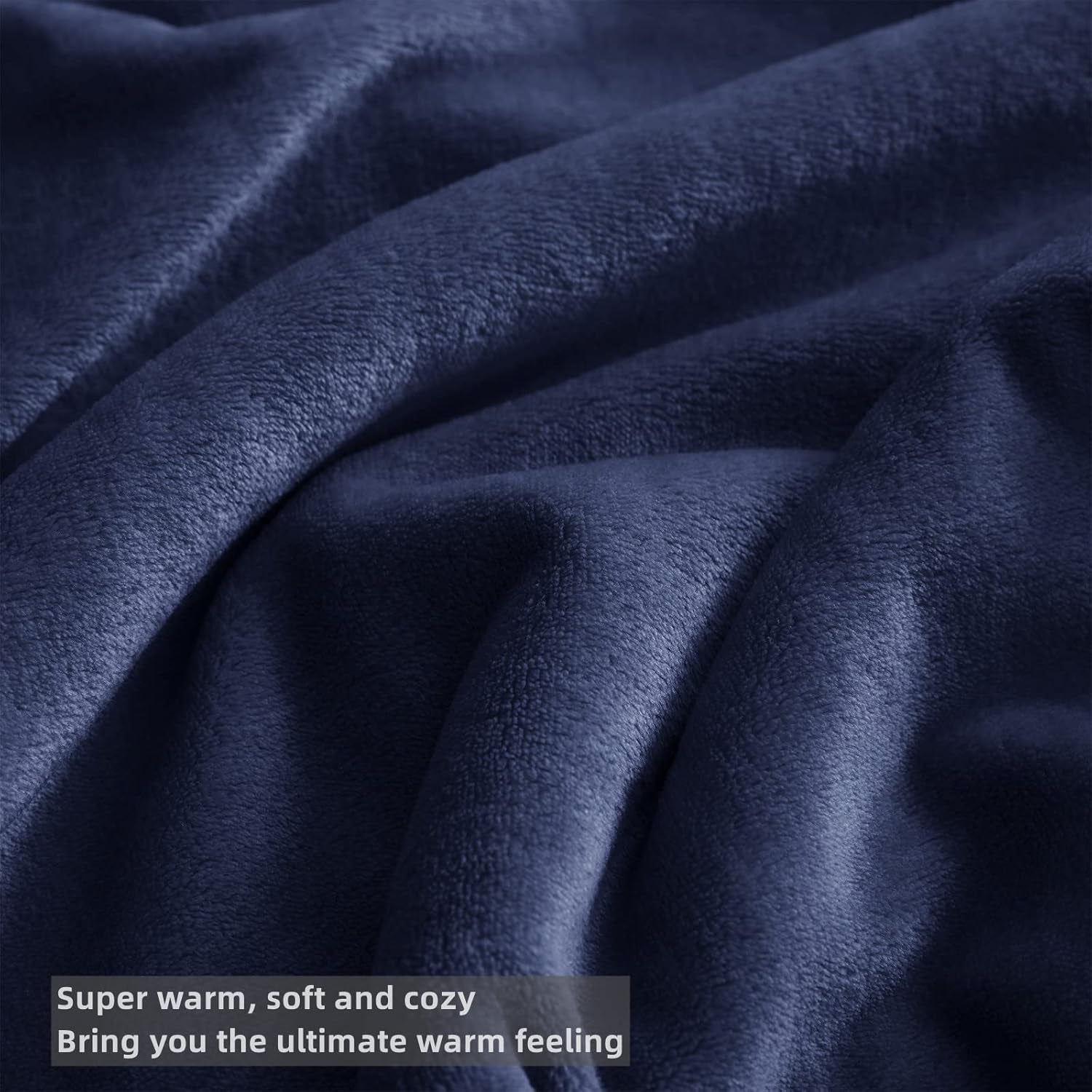 Fleece Blanket Throw Size Navy Lightweight Super Soft Cozy Luxury Bed Blanket Microfiber Factory Shop