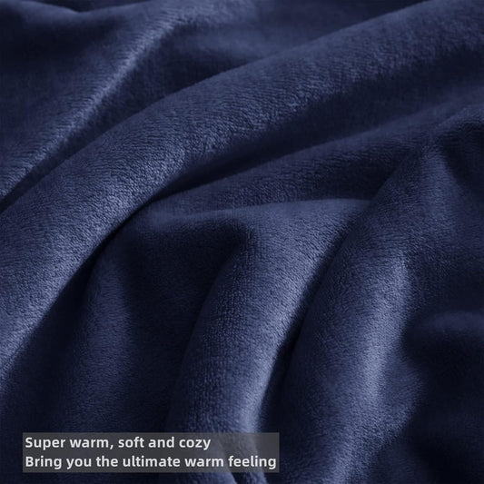 Fleece Blanket Throw Size Navy Lightweight Super Soft Cozy Luxury Bed Blanket Microfiber Factory Shop